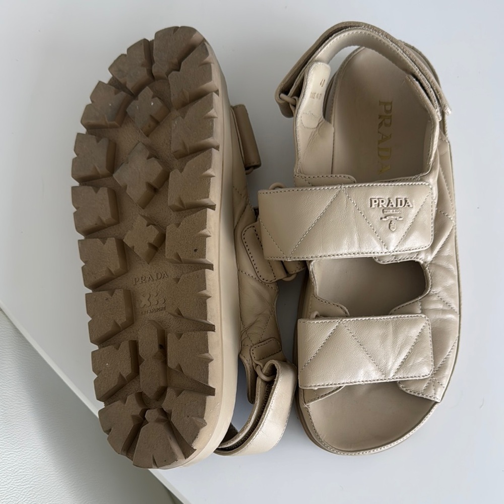Prada Tan Sandals with Contoured Footbed - Picture 3 of 3